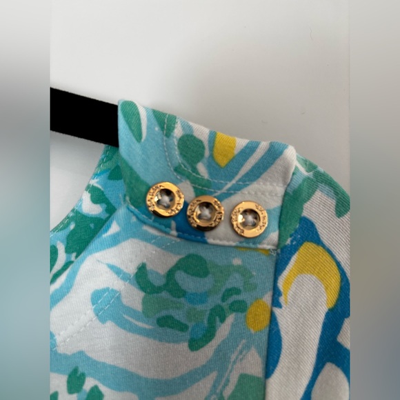 Lilly Pulitzer Floral Print Dress in Blue and Green, medium - Picture 3 of 4